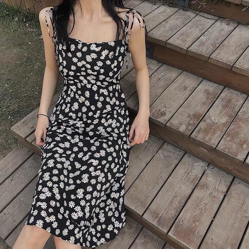 Váy 2 Dây Hoa Cúc Dáng Dài tủ 9