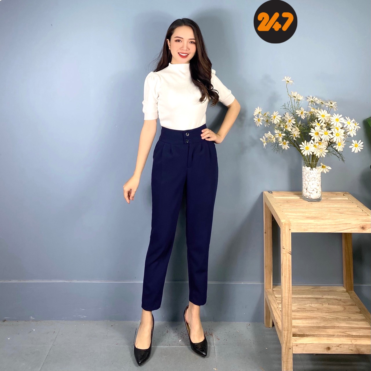 Cắt Mã - Quần Baggy  Cạp To 2 Khuy Q262 - P2/K1