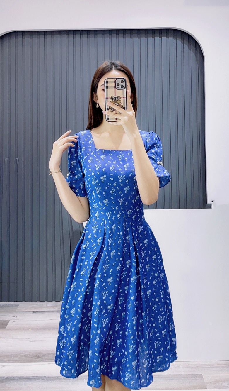 Cắt Mã - Váy Hoa Cổ Vuông Xòe- P3/K7