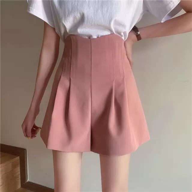 Cắt Mã - Quần Short 2 Ly Cạp Cao Khóa Sau Q628- P0/K34