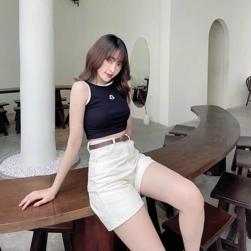 Cắt mã - Quần Short Jean 2 Màu Đen Trắng- P1/K8