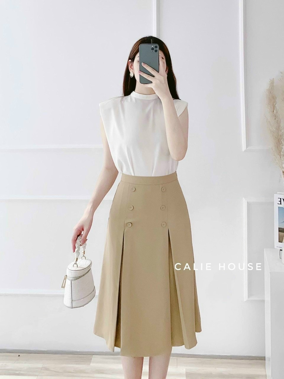 Cắt Mã - Chân Váy Xòe Xếp Ly Cúc Dẹt - P2/K2