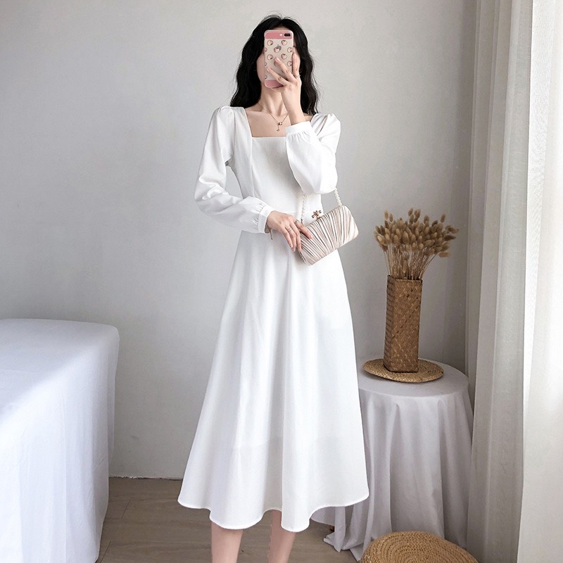 Váy Cổ Vuông Dài Tay V29 P2.K9