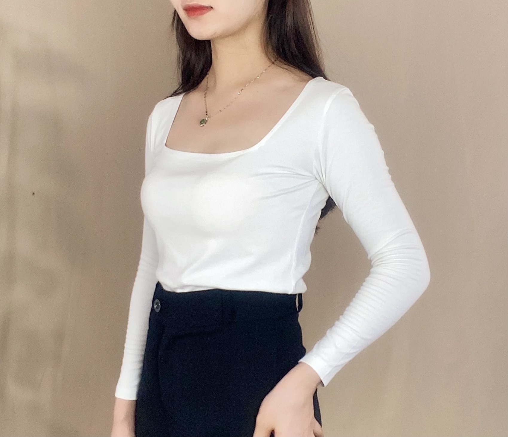 Áo Cổ Vuông Dài Tay 506 - P2.K11