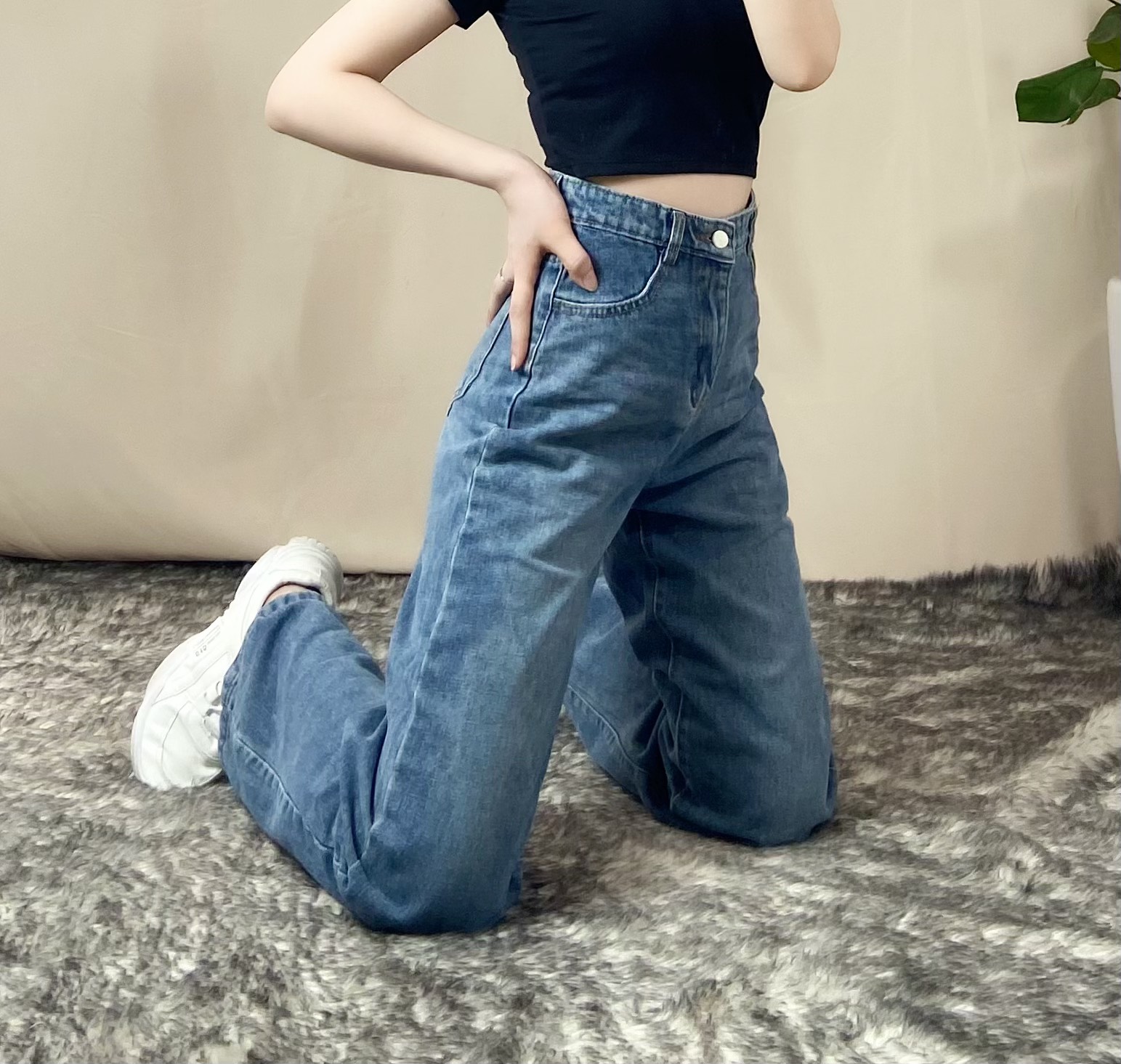 Quần Jean Suông Trơn Q9002 - P1/K6+7