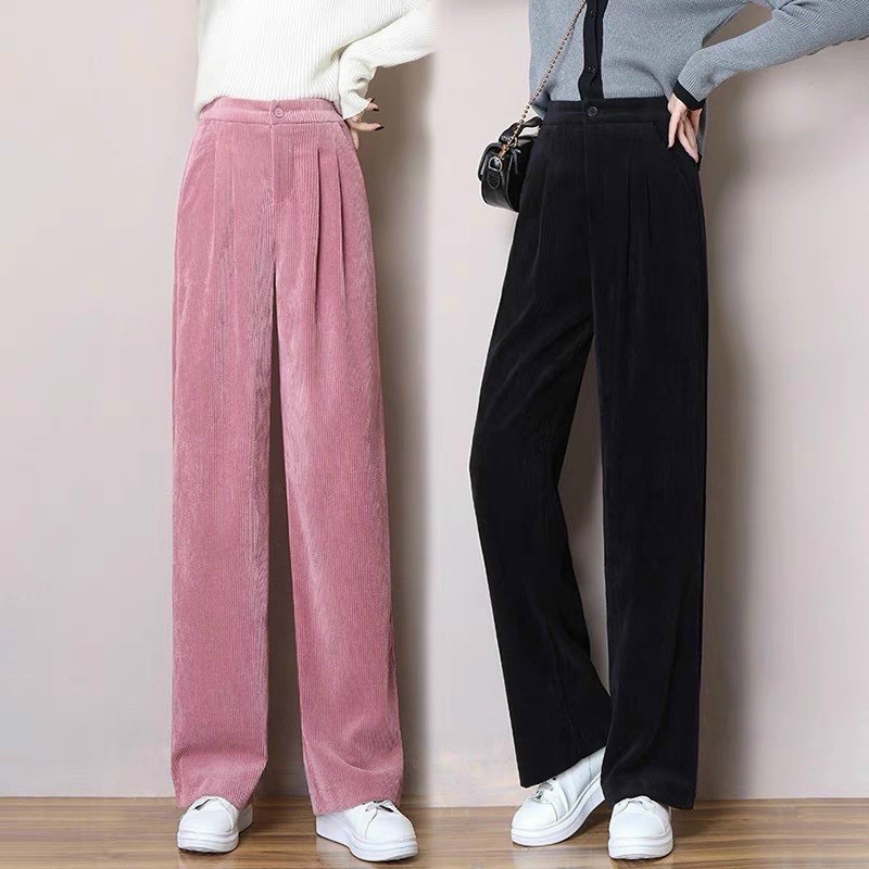 Cắt Mã - Quần Ống Suông Nhung Cúc Khóa 059 P2.K10