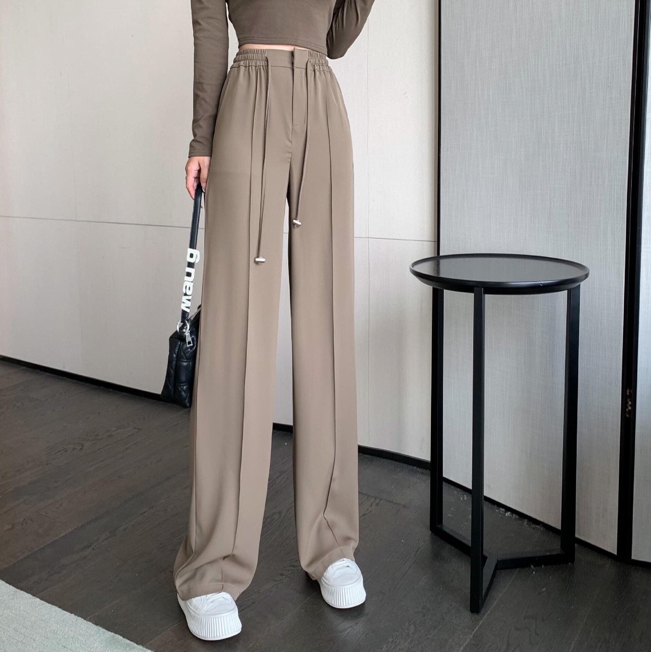 Cắt Mẵ - Quần Ống Rộng Ulzzang Lưng Chun Buộc Dây 288 - P0/K15