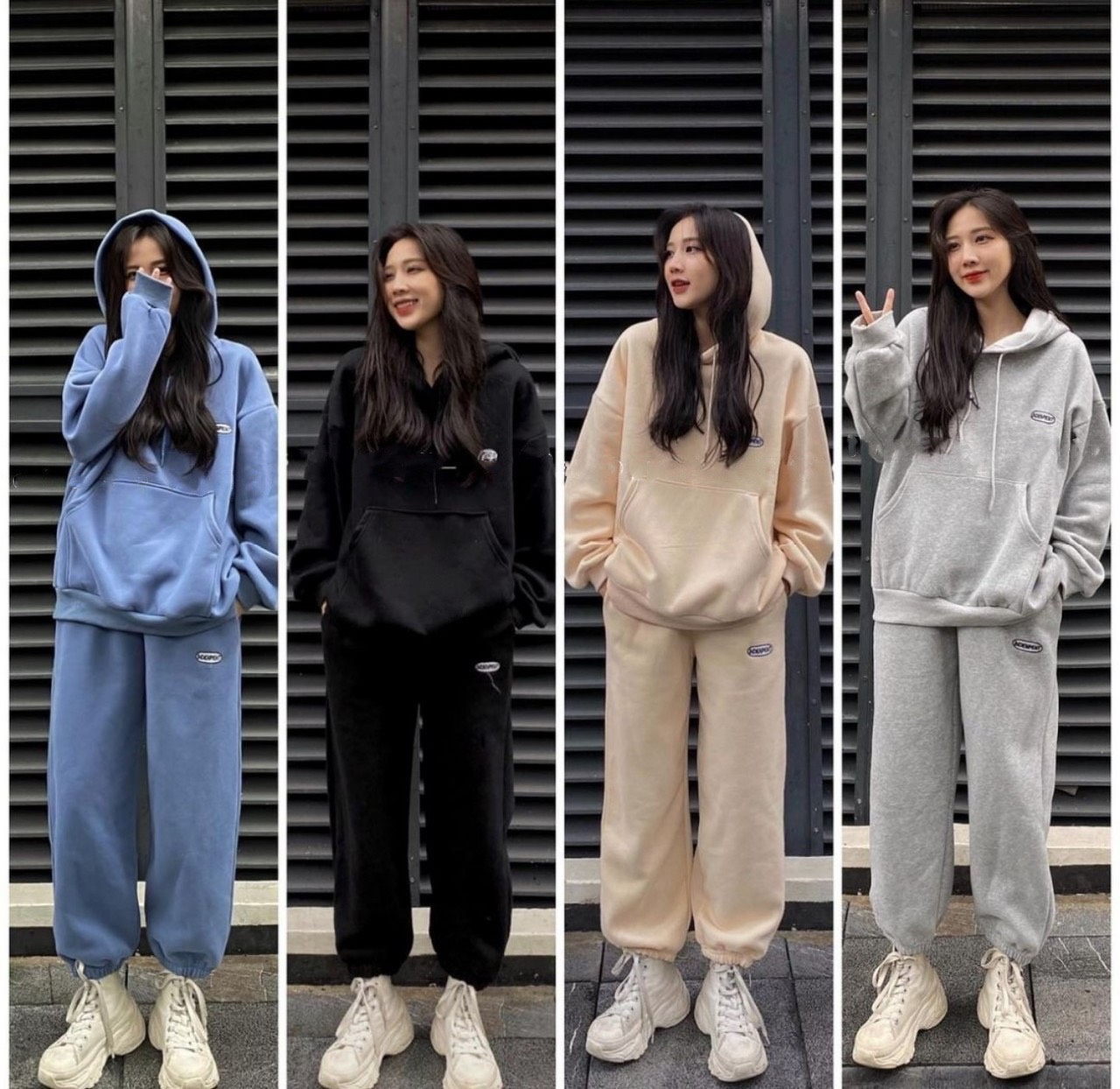Cắt Mẵ - Bộ nỉ bông áo hoodie 2127- P0/K29