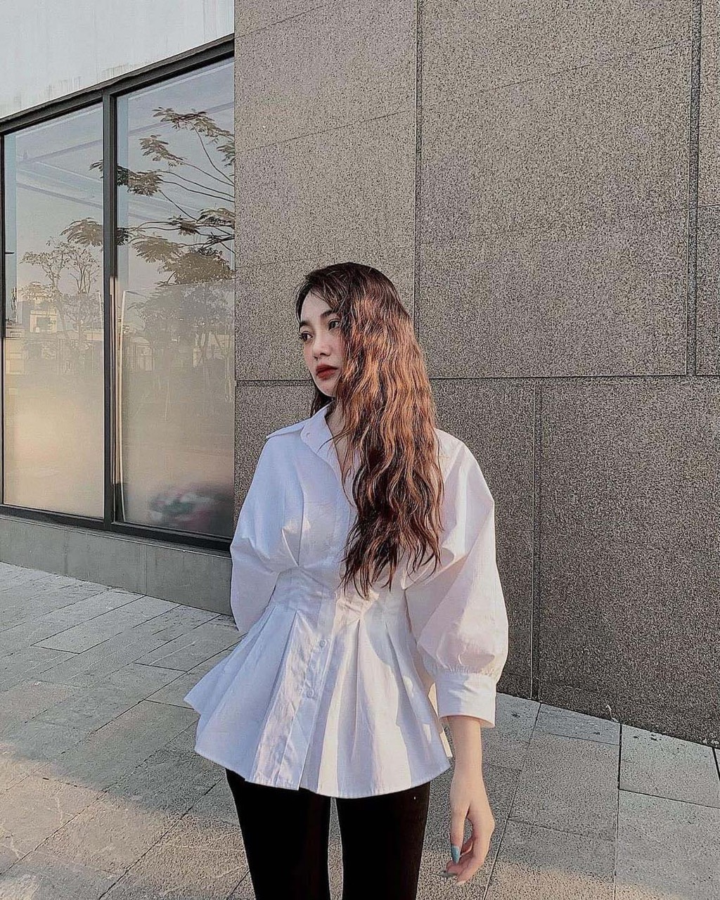 Áo sơ mi triết eo 1126