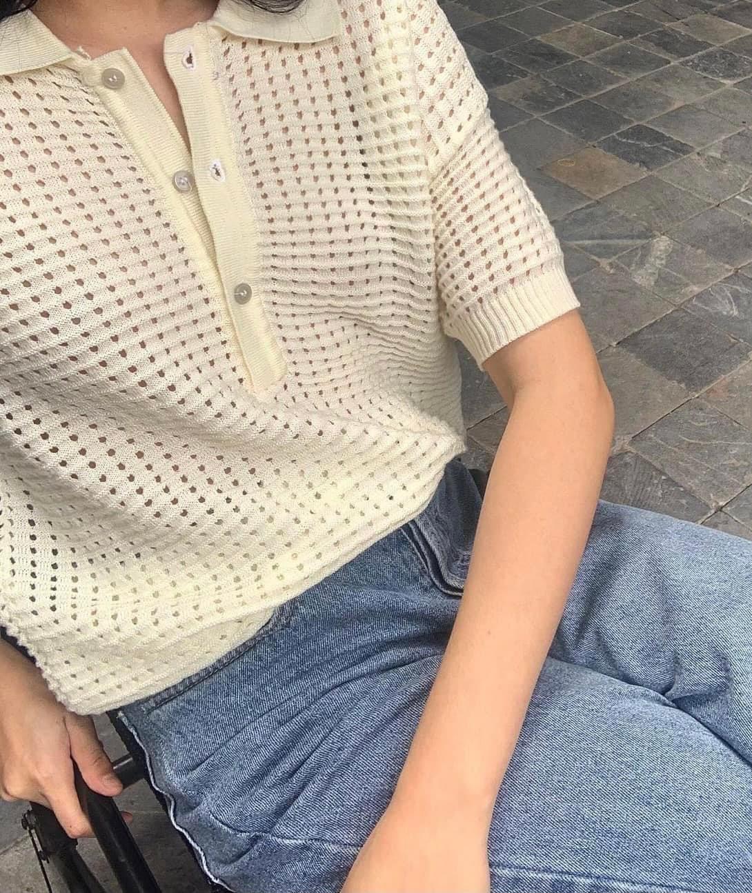 Áo lưới cộc tay freesize 