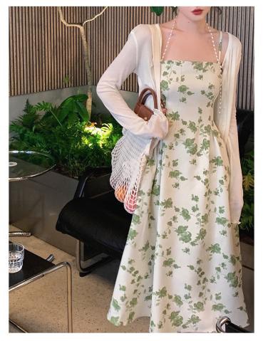 Váy hoa triết ly ngực 8816