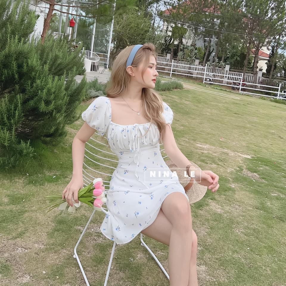 VÁY HOA NHÍ CÚP NGỰC CHUN SAU