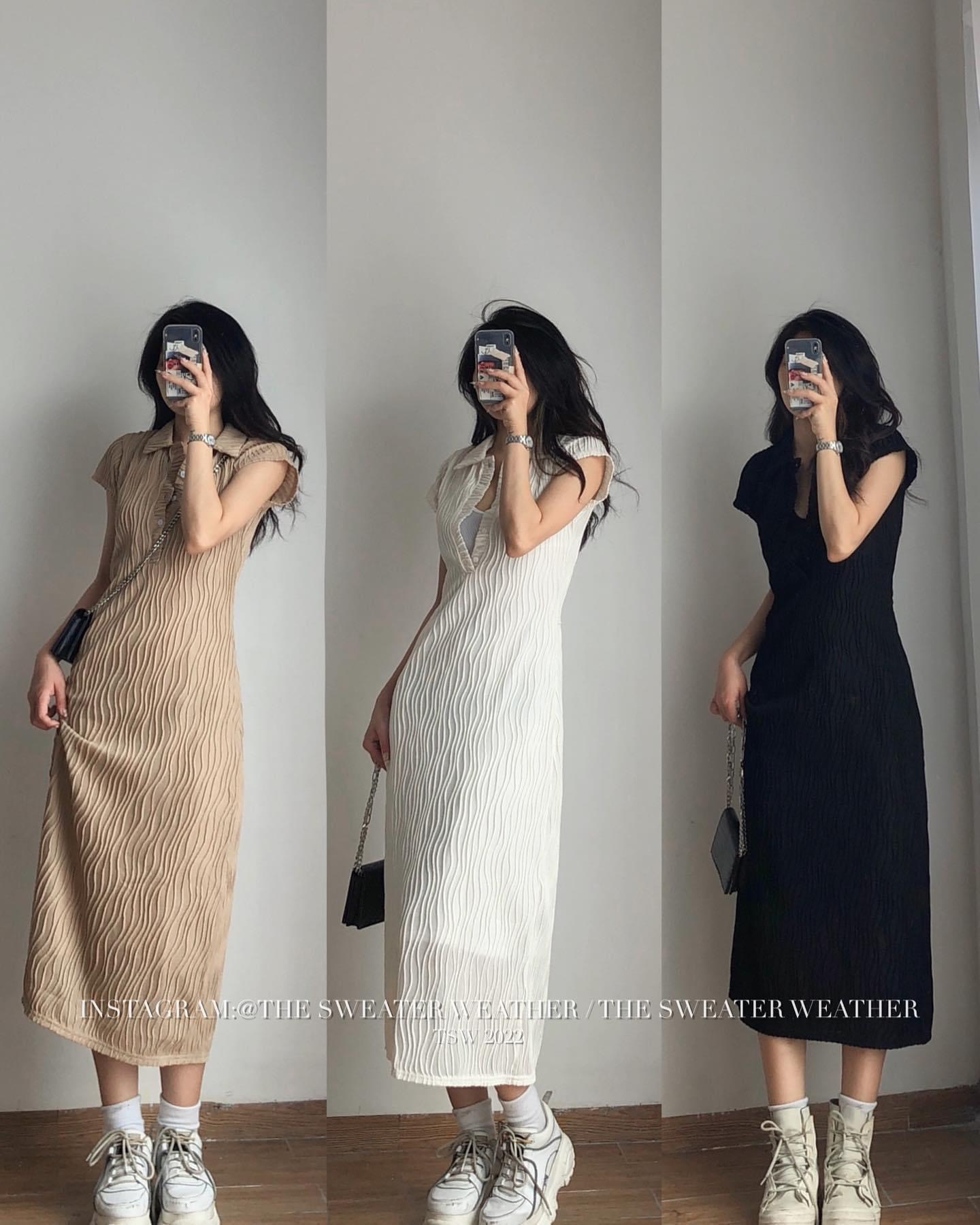 Váy Polo nhăn xốp