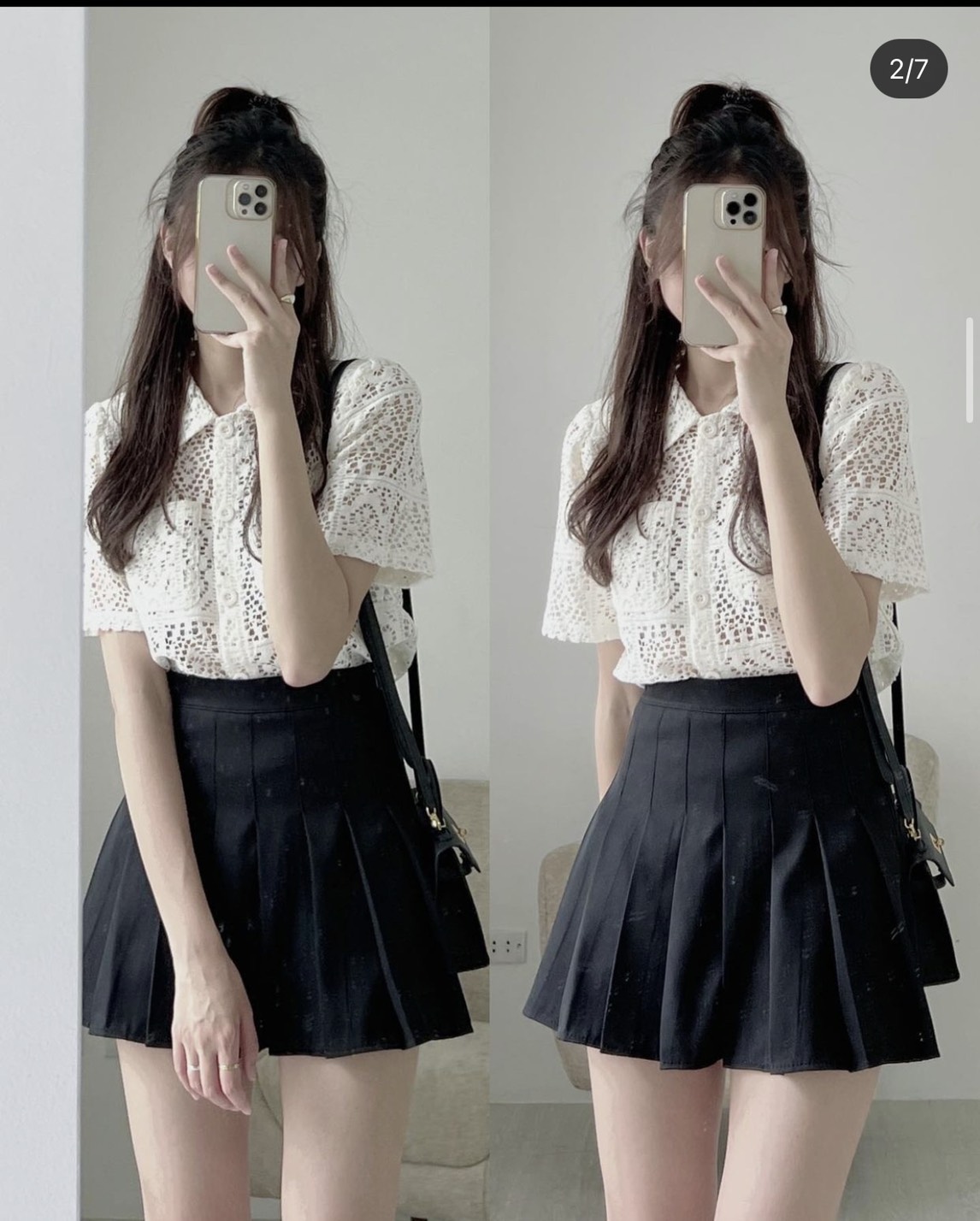 Áo sơ mi cổ đúc ren 29