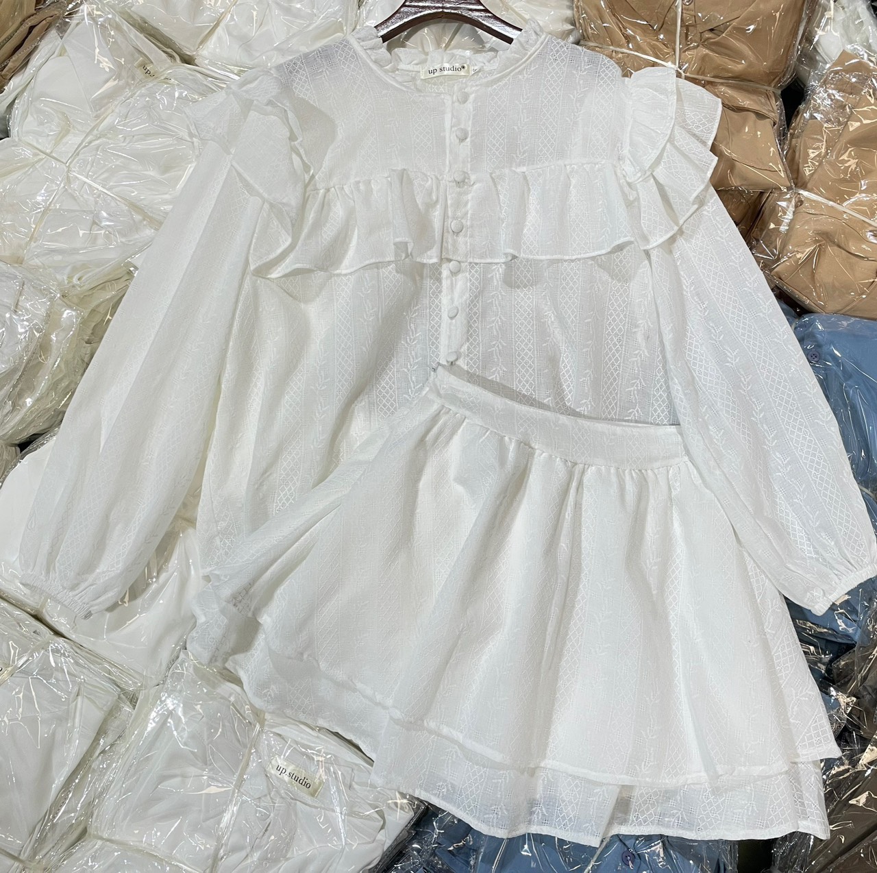  Set sơ mi tiểu thư kèm quần SetthietkeM80