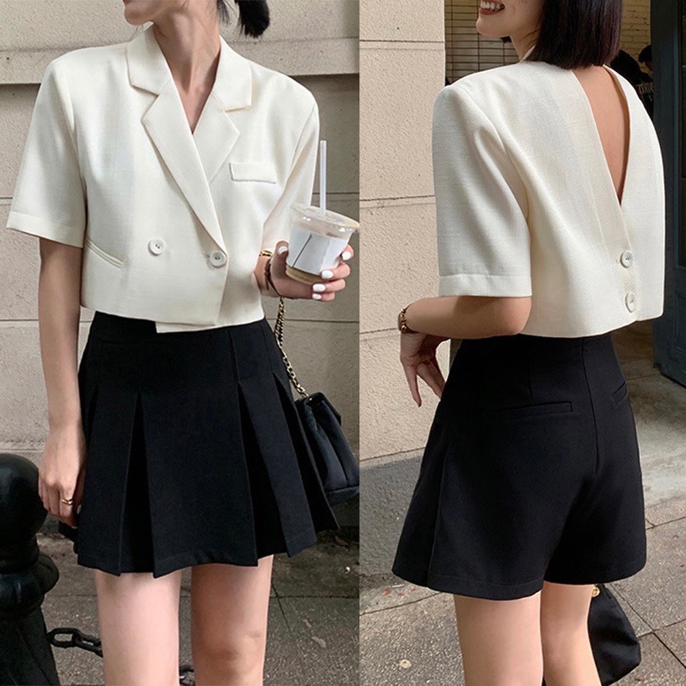 Avestcrtholung Áo vest cộc tay hở lưng