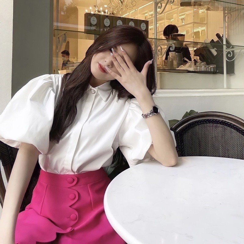 Smtho856 So mi cộc tay cổ đính ngọc
