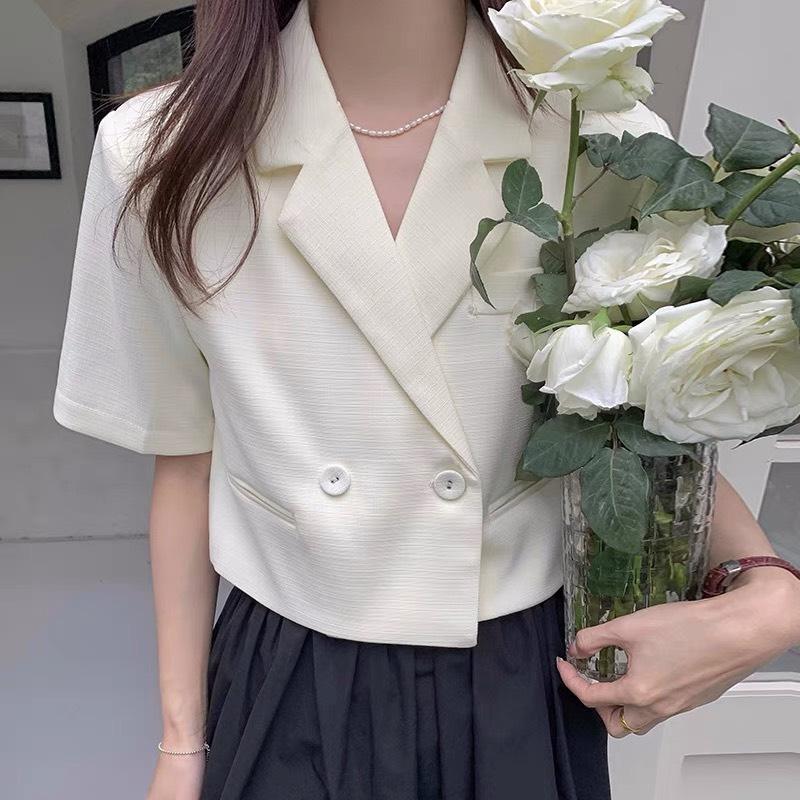 AoLBZA079 Áo blazer cộc tay