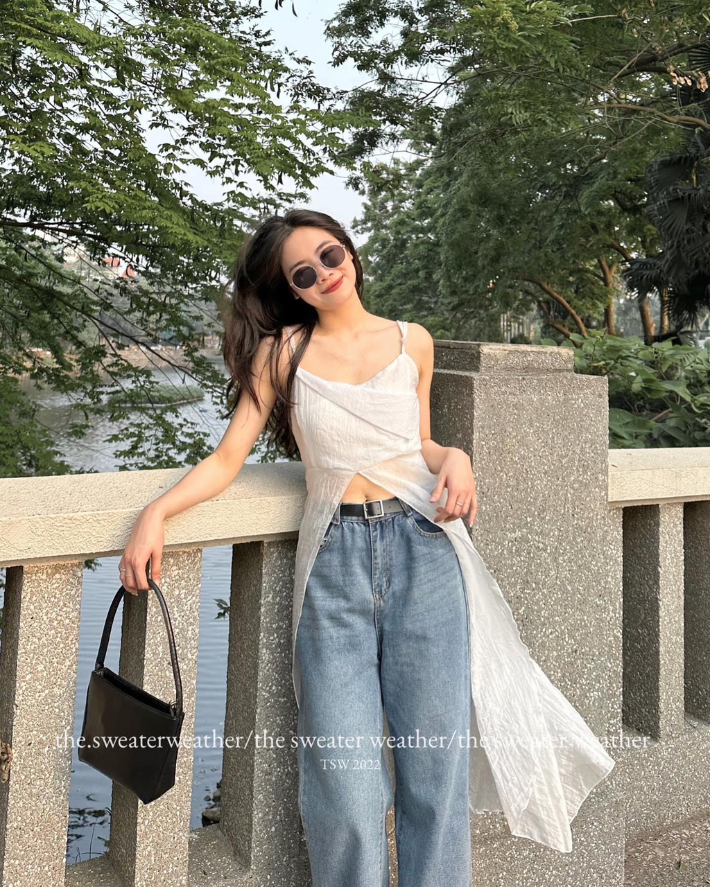 Ao2sxetadai6198 Áo hai dây xẻ tà dài