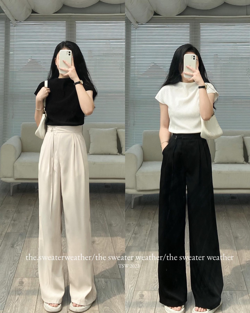 Quanday82 Quần suông có dây bên