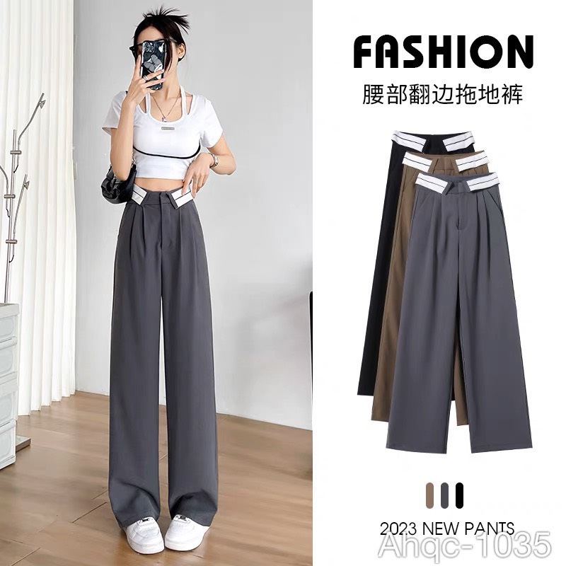 quansuong292 Quần suông cạp viền