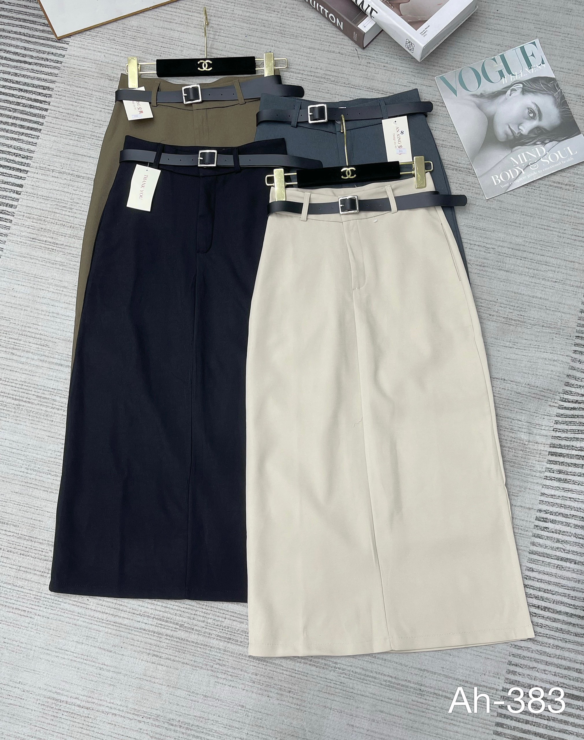 Cvkemdai383 Chân váy dài basic mix với gì cũng hợp,tặng kèm 1 chiếc belt chất lượng