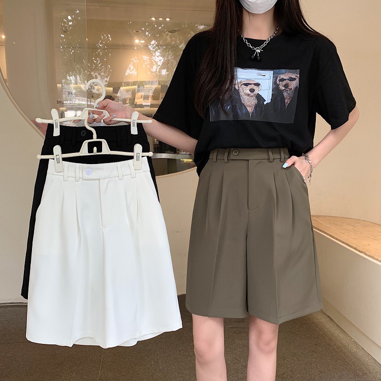 Quần short nữ  ống rộng, cạp lệch, chất ruby cao cấp lên dáng siêu xinh Q707