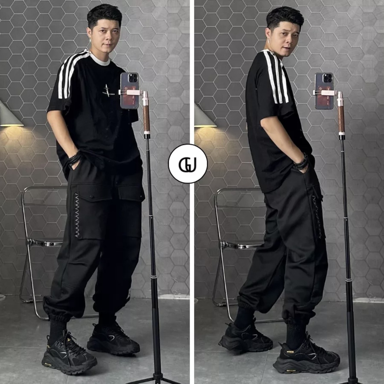Quần Jogger Nam  Túi Kẻ ZICZAC hàng quảng châu
