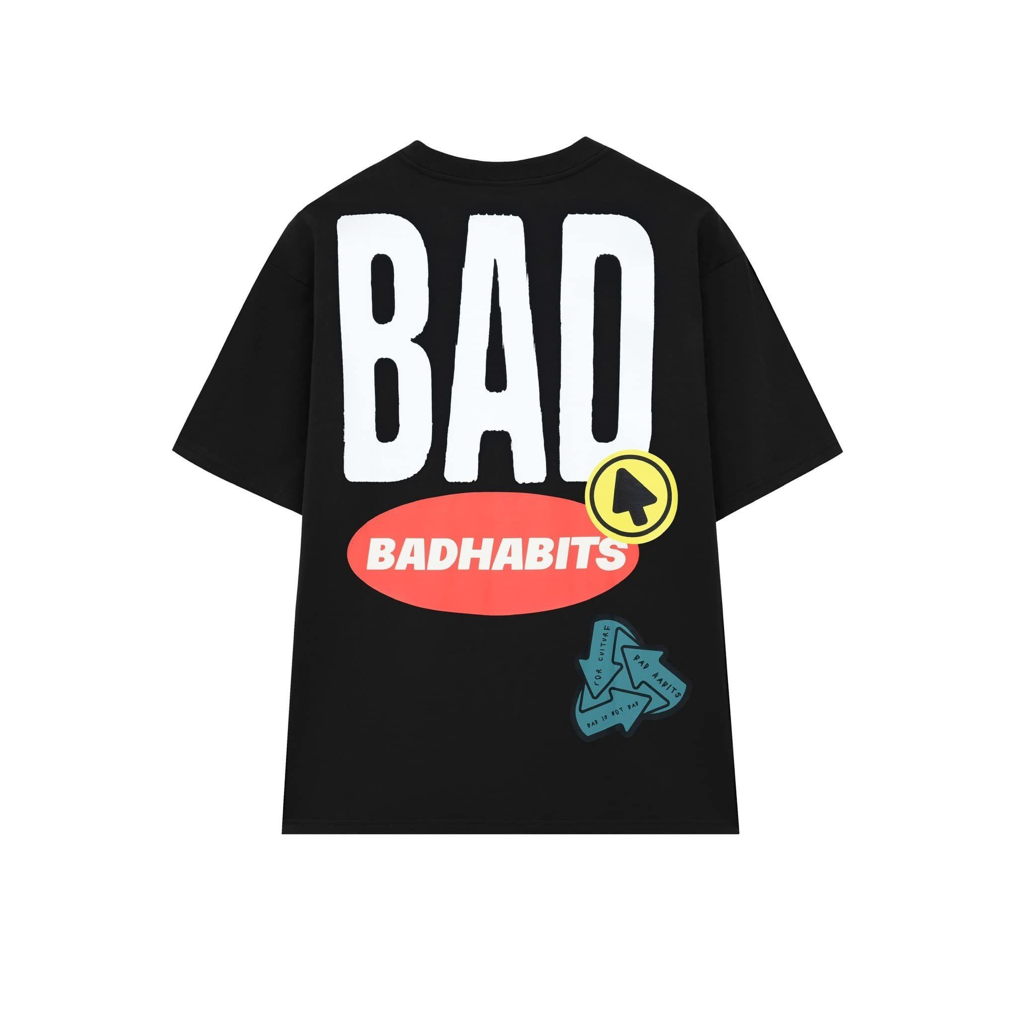 Áo thun nam chữ Bad , áo phông cổ tròn, tay lỡ chất cotton 100% mát
