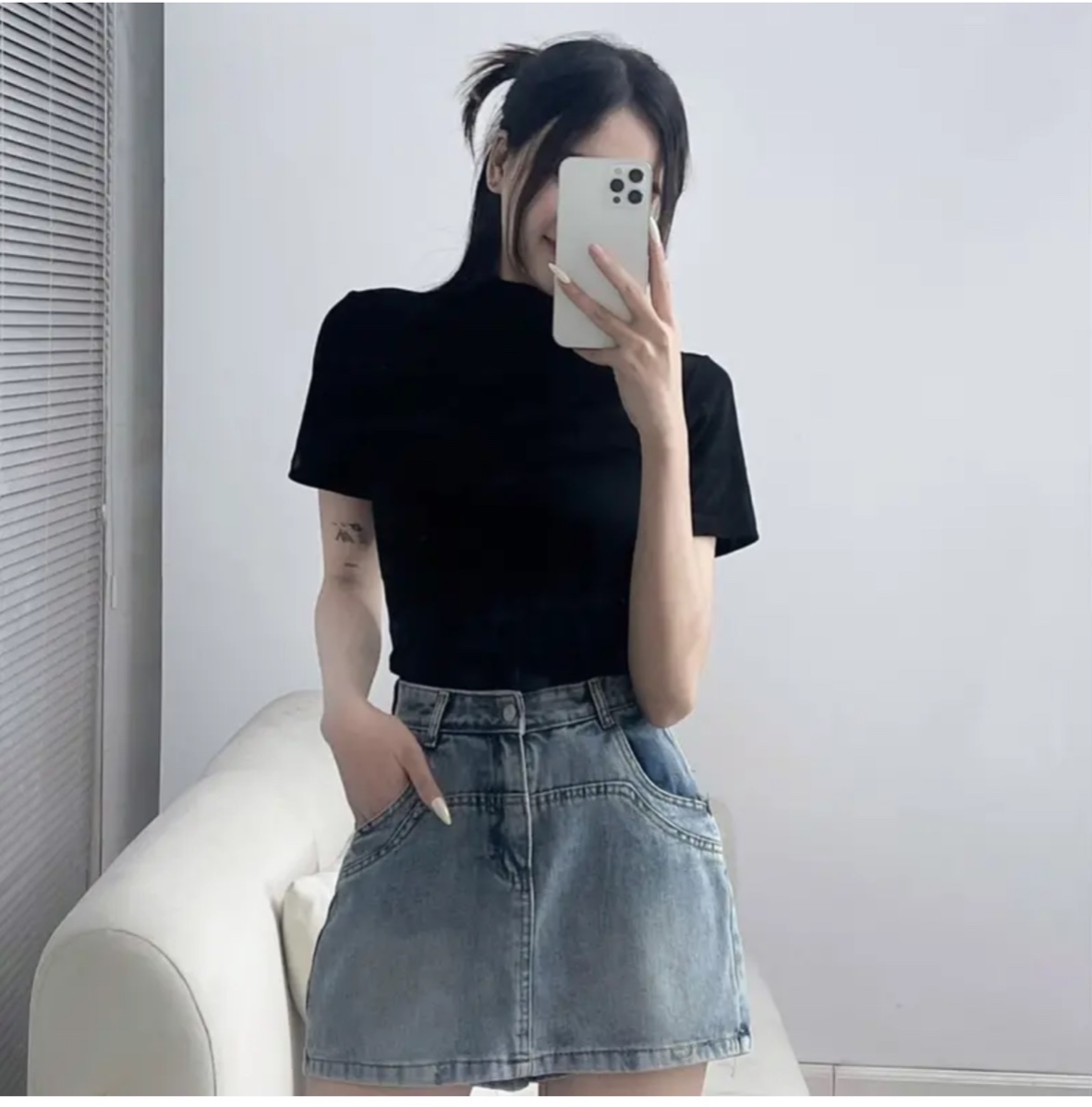 Áo form ôm cổ 3 phân siêu đẹp chất xịn mát mịn không kích ứng  Aocolo228_P0K10