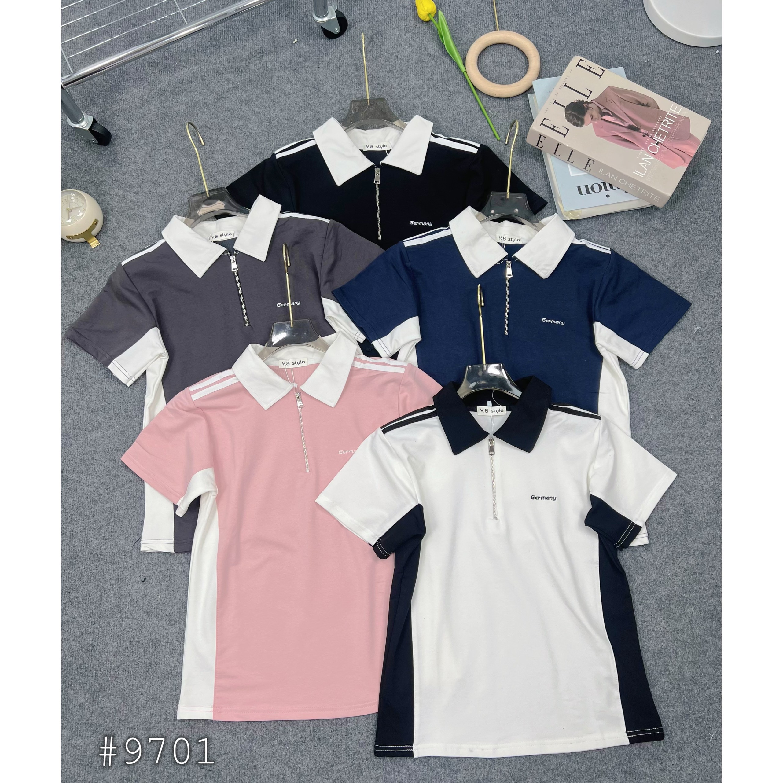 Áo polo cổ khoá dáng babytee  Aopolocokhoa9701
