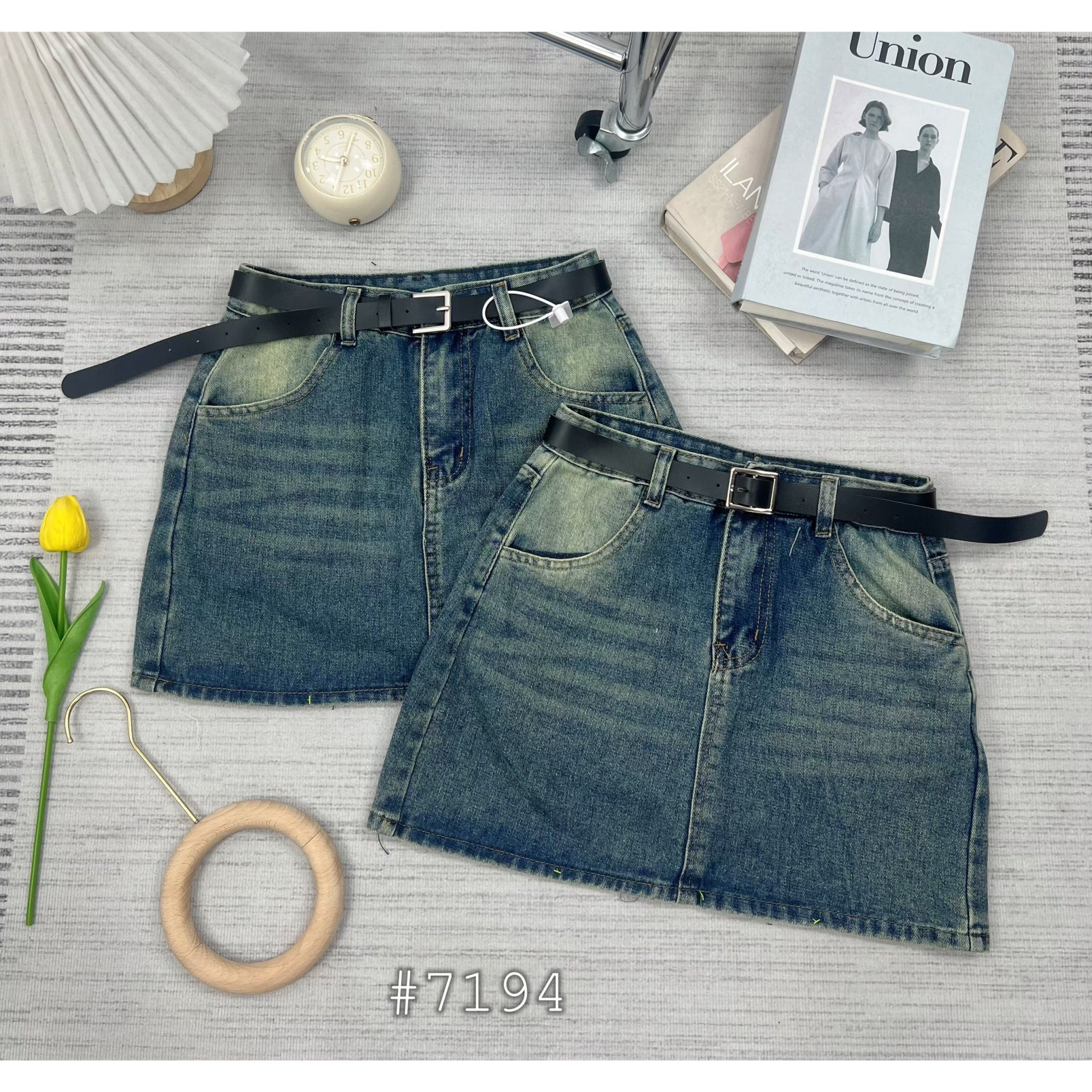 chân váy jeans chữ ACVJeanchuA7194