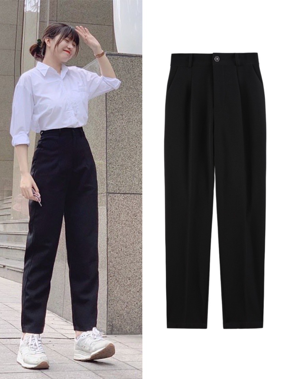 Quần baggy lưng cao Baggyaoki04
