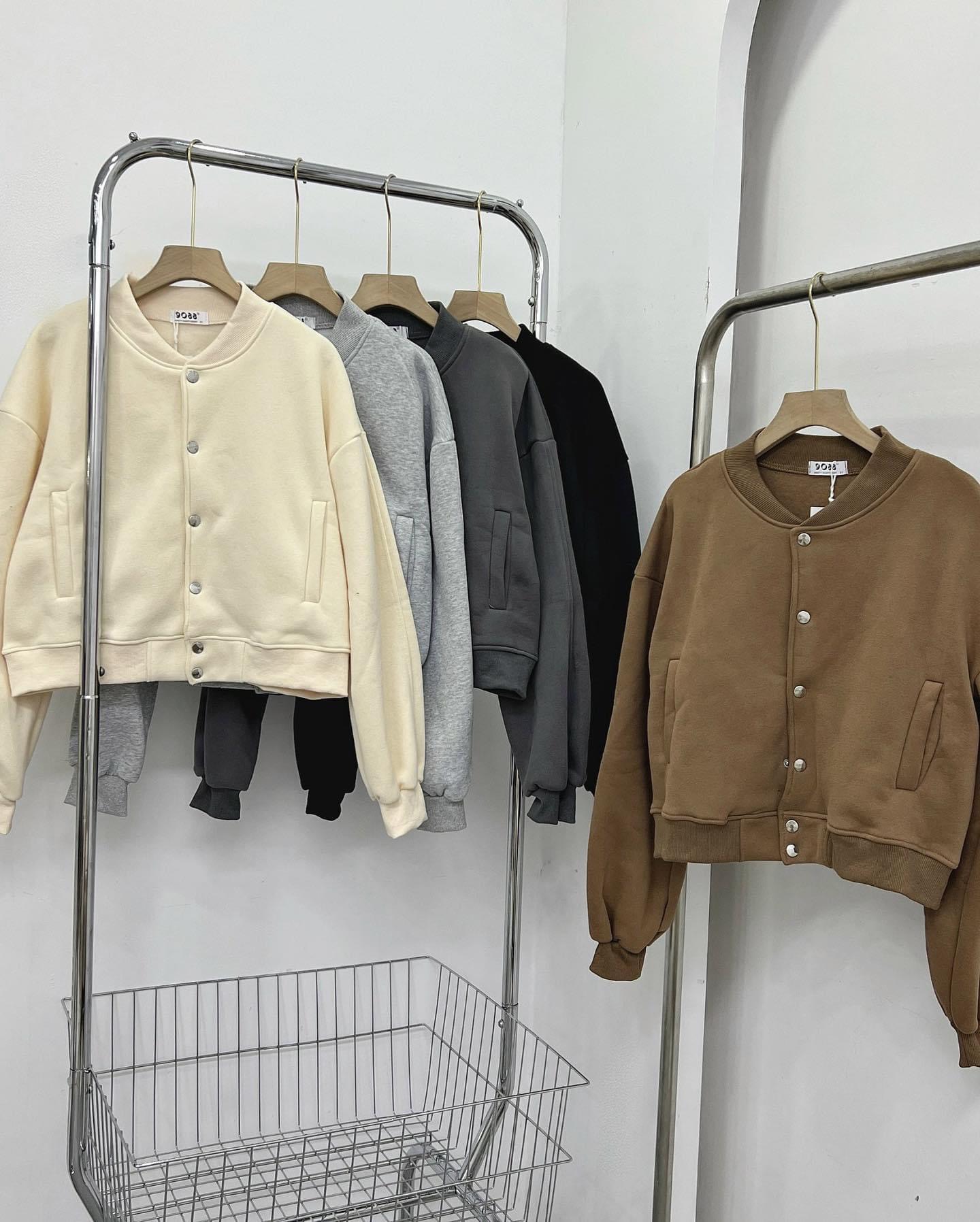 Bomber nỉ croptop  Aobomber6100