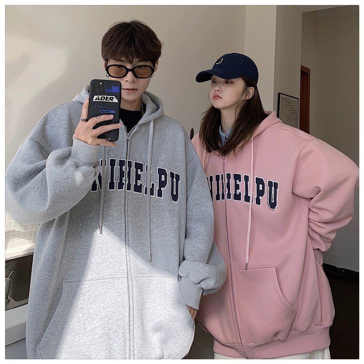 Áo hoodie zip unisex AohoodieCANIHELPU