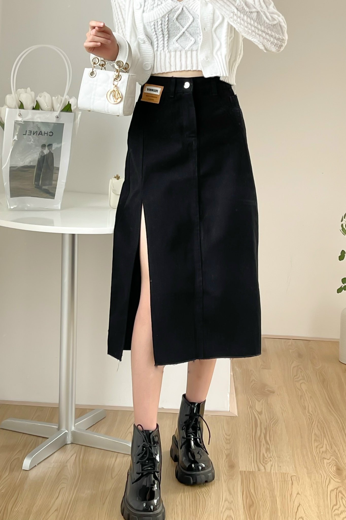 Chân Váy Denim Lưng Cao CvJeanXe
