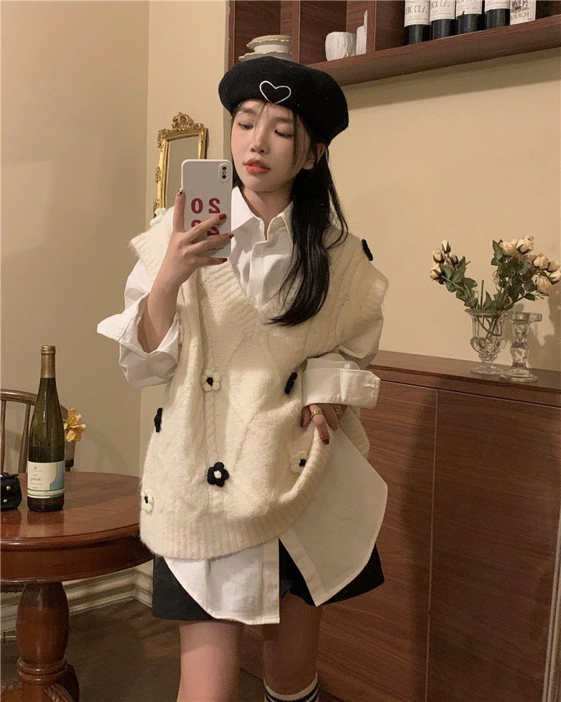 Áo gile nữ quảng châu AogilehoaGL13 