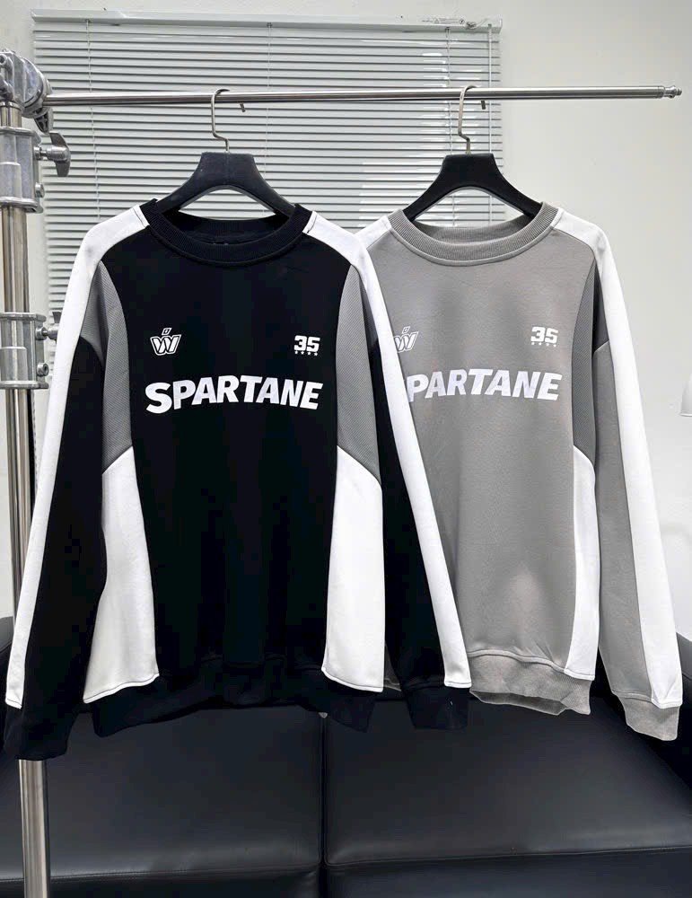 Áo Sweater Tay Dài Phối chữ SPARTANE - Sweater0218_ 