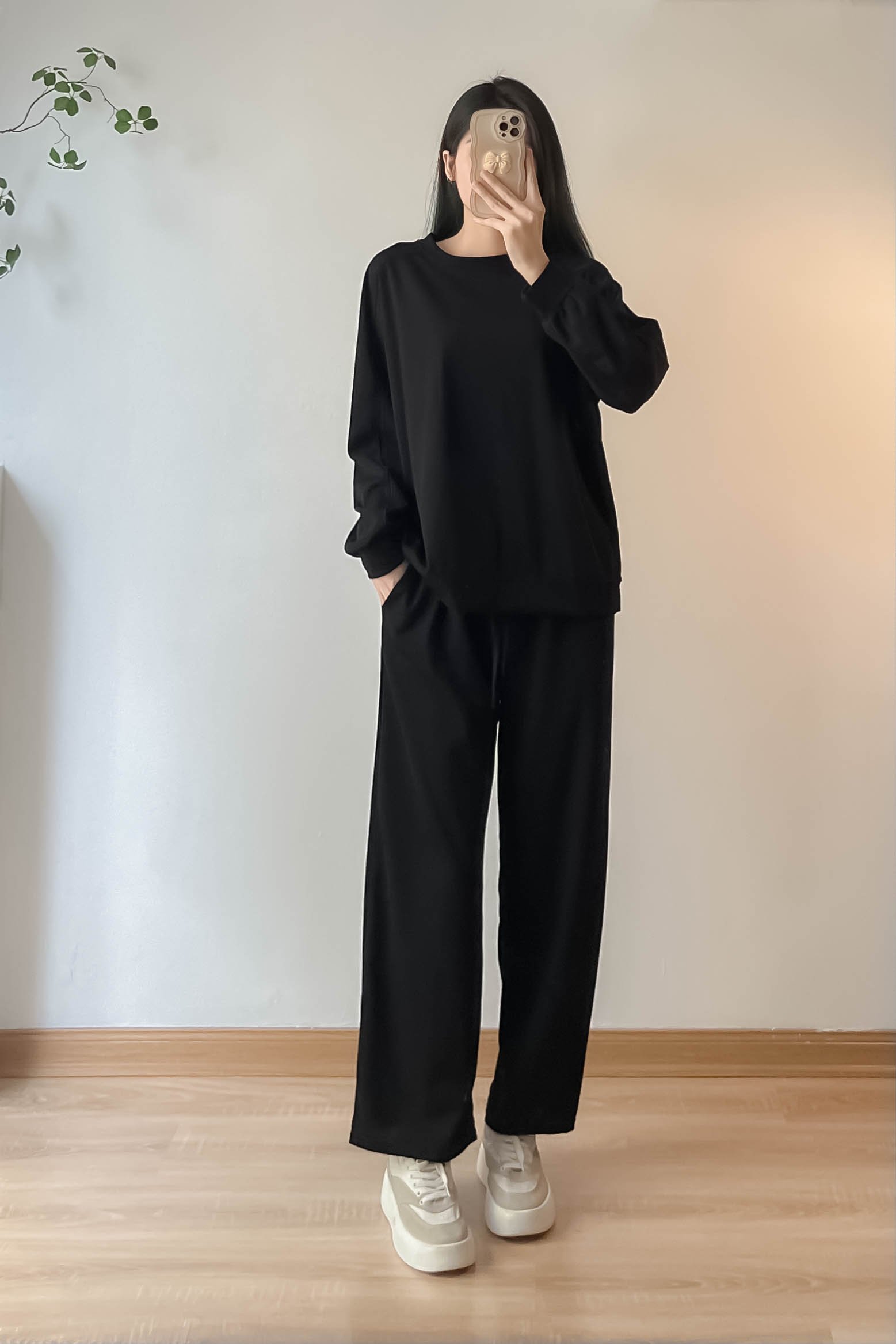 Sét áo nỉ tăm cổ tròn Set2124 