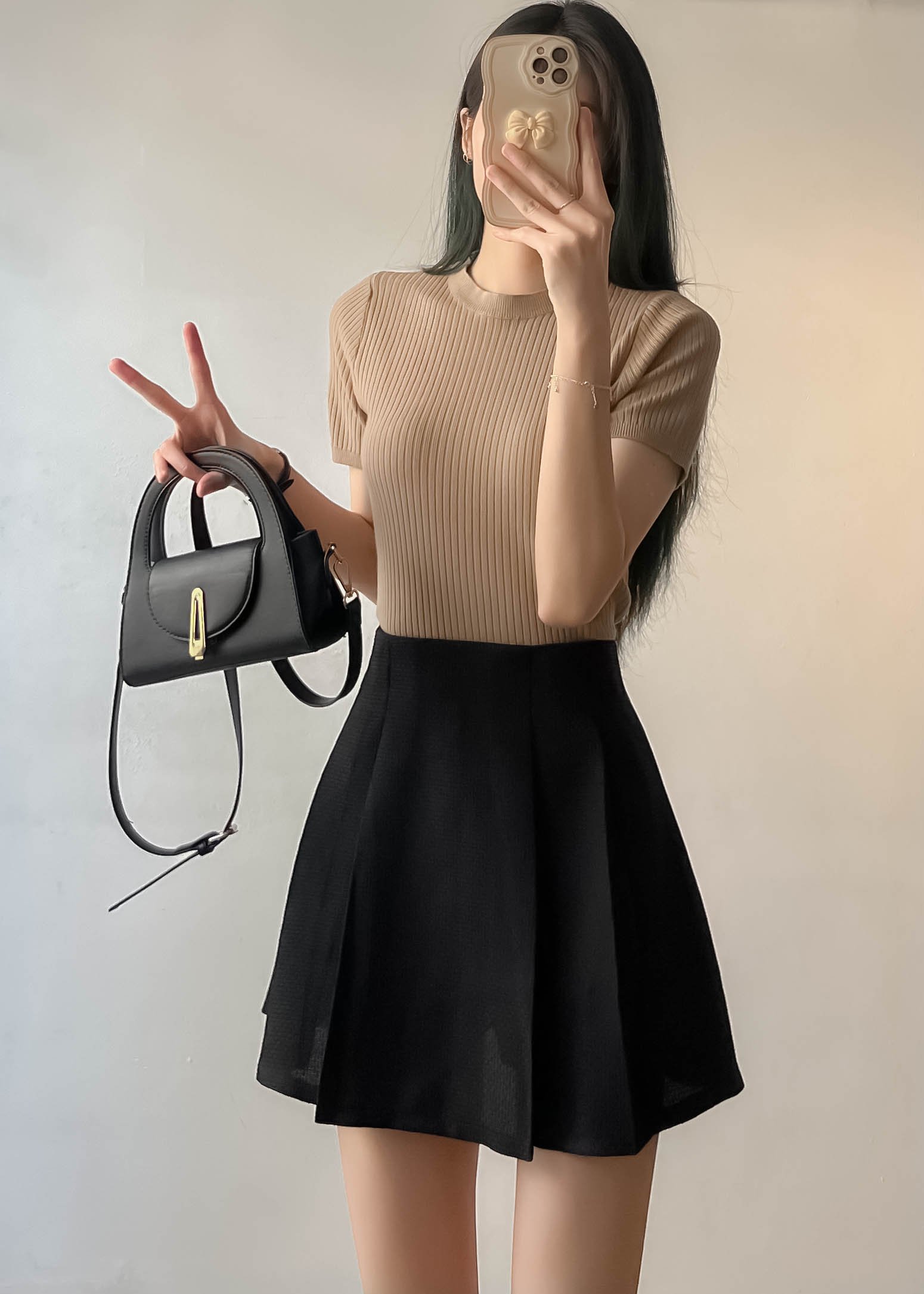 Áo len cộc tay dáng ôm Aolencoctay3029