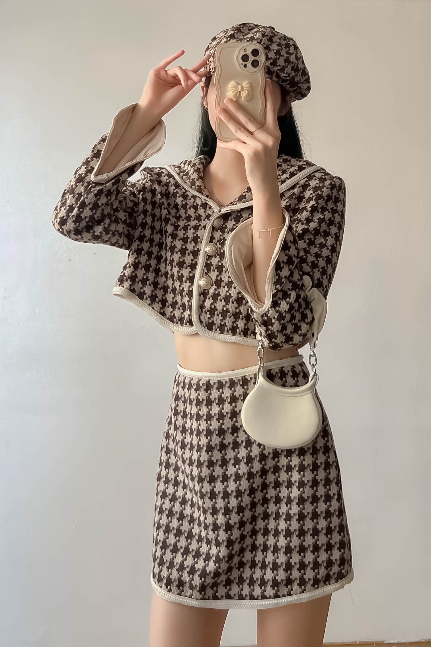  Set dạ tex kèm mũ nồi  Setda506 