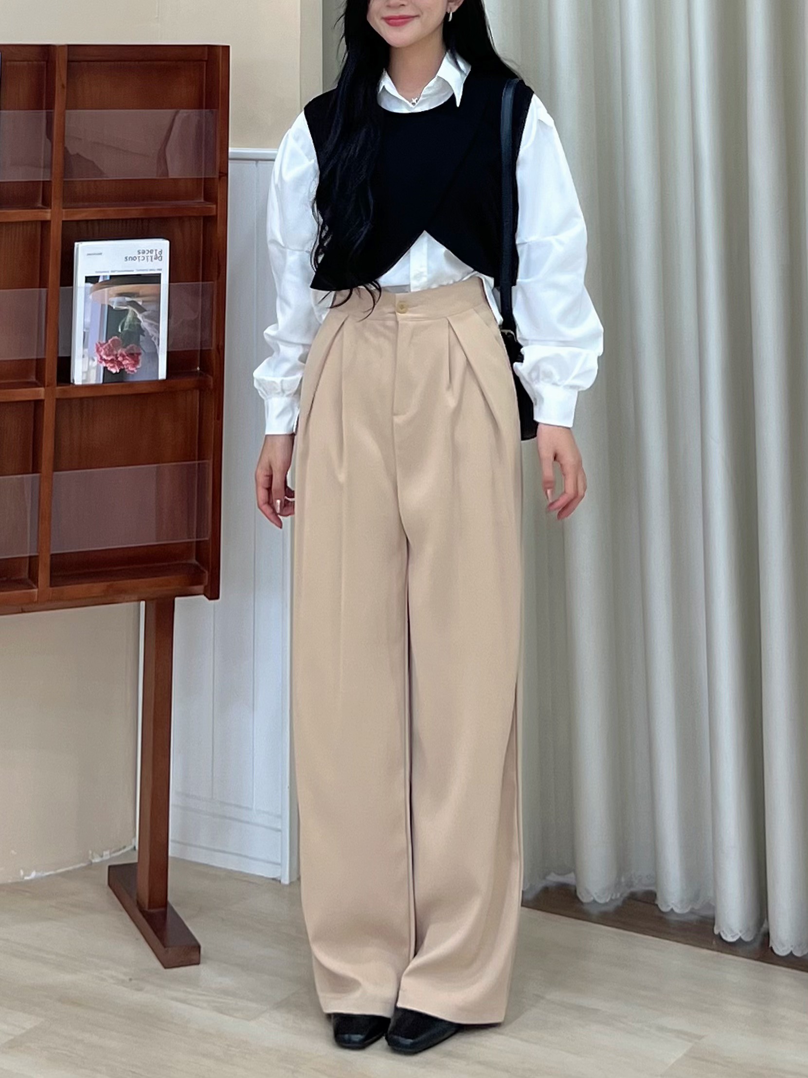 Quần ống suông cạp cao Quansuongly388 