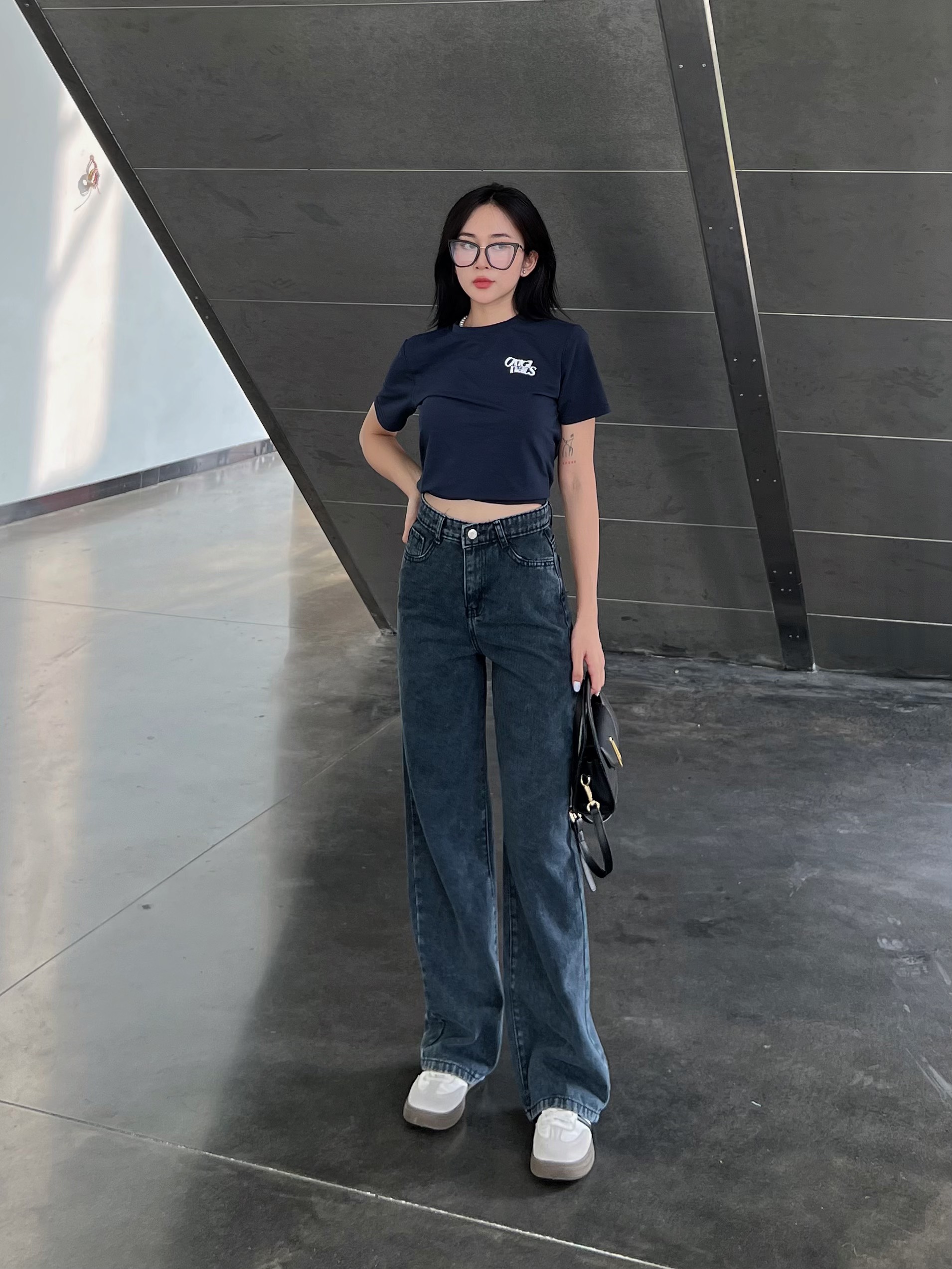 Quần jean nữ ống rộng QuanJeansuong9875_