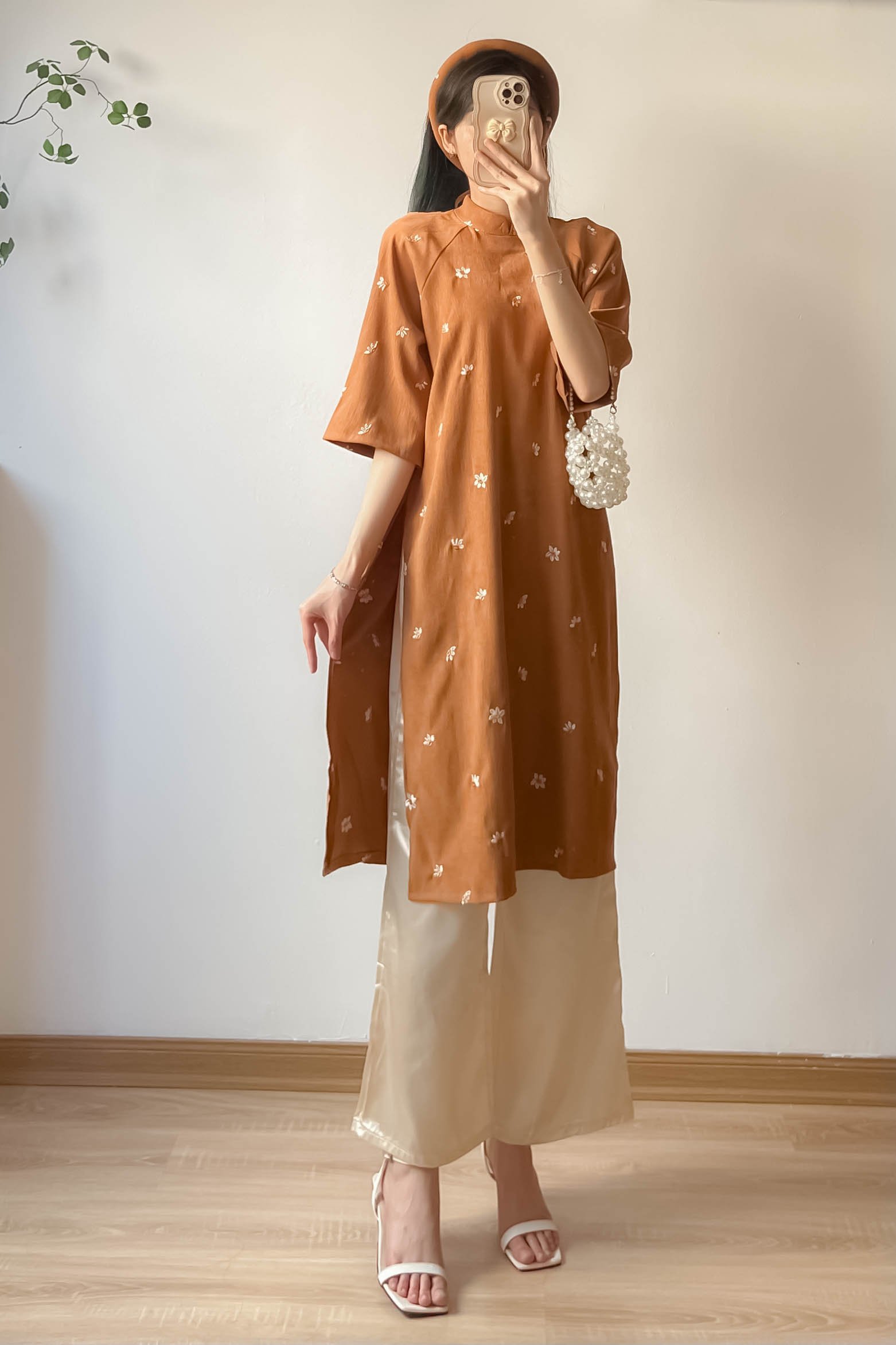 Set cách tân dạ nhung  Aodaidanhung3251 
