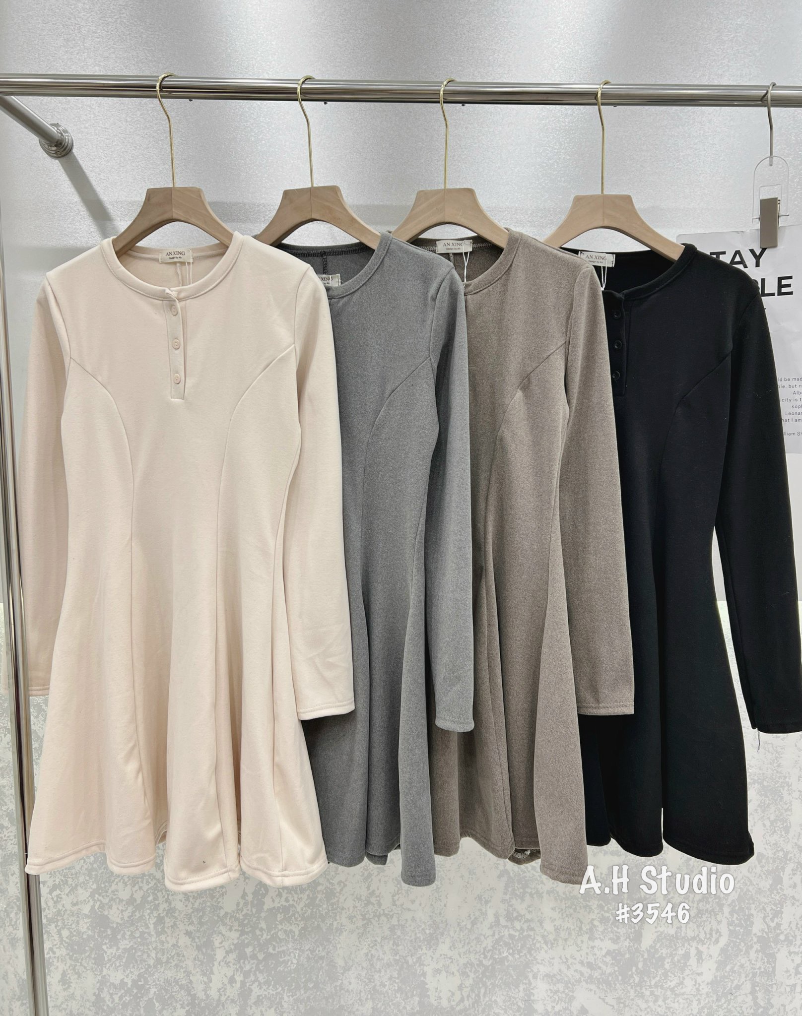 Váy thun zip lót lông  Vay3546 
