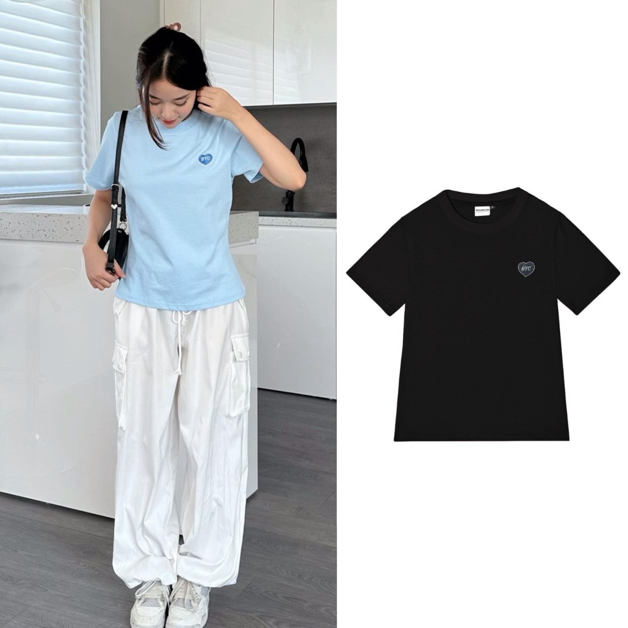 Áo babytee thêu tim basic Babytee2401