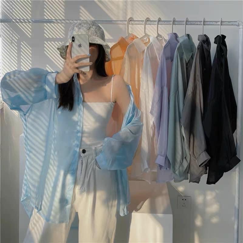 Áo Khoác Chống Nắng voan kính Mỏng Aovoankinh434