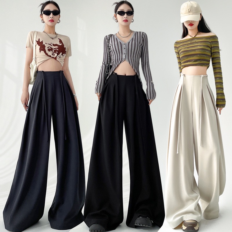 Quần suông nữ dáng dài ống rộng Quansuong018