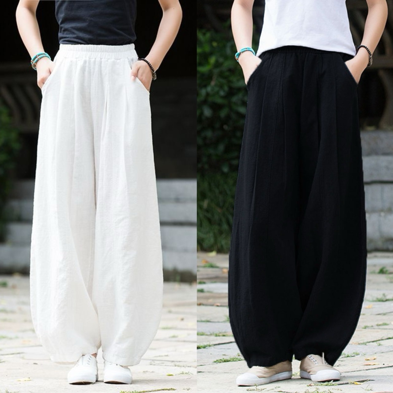 Quần linen suông rộng Quandui0918