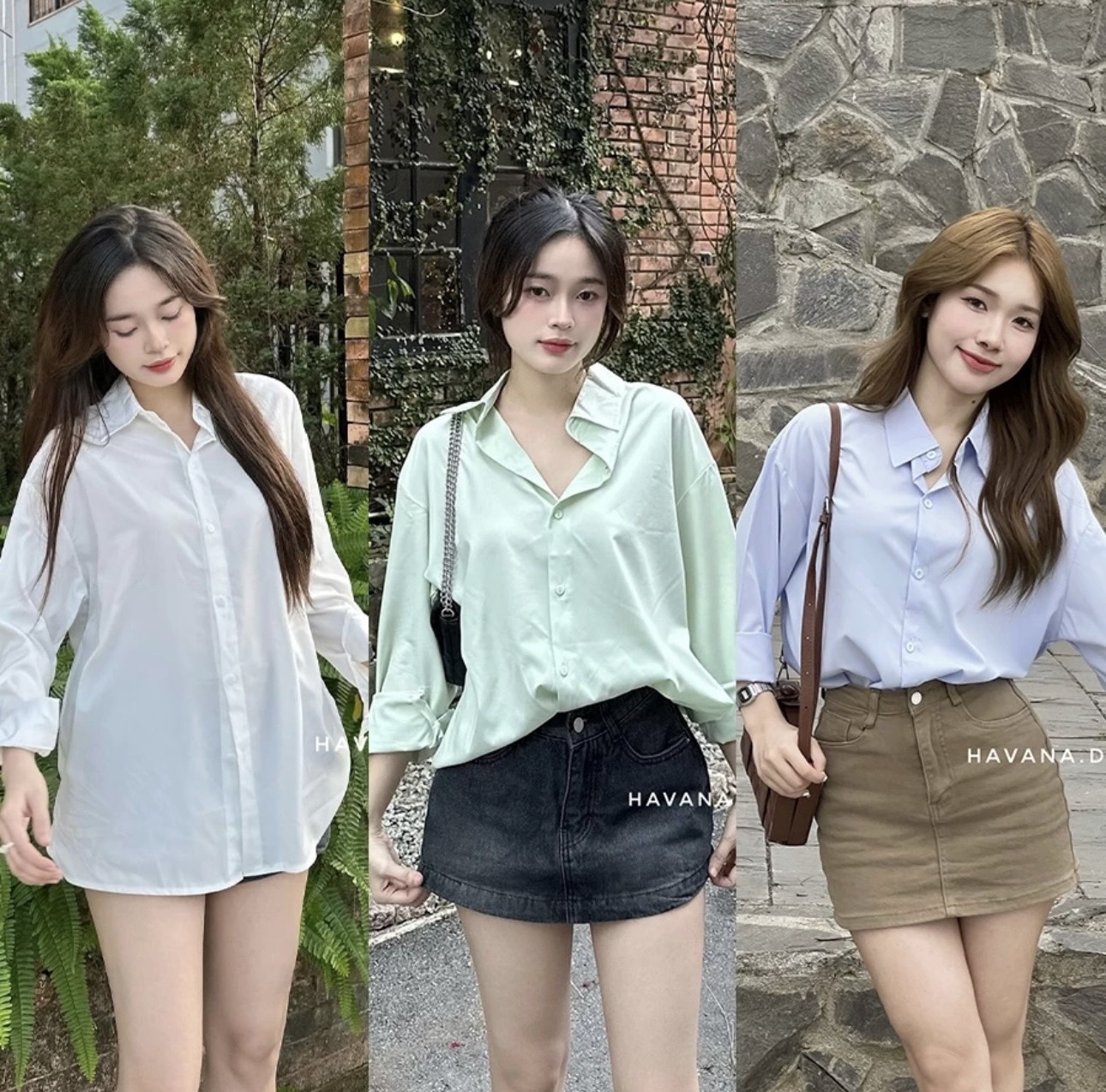 Áo sơ mi lụa trơn dài tay Somilua0294